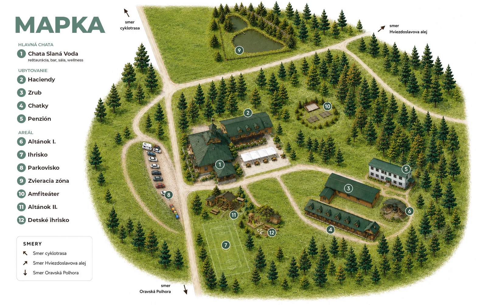 Mapa lokality Chata Slaná Voda